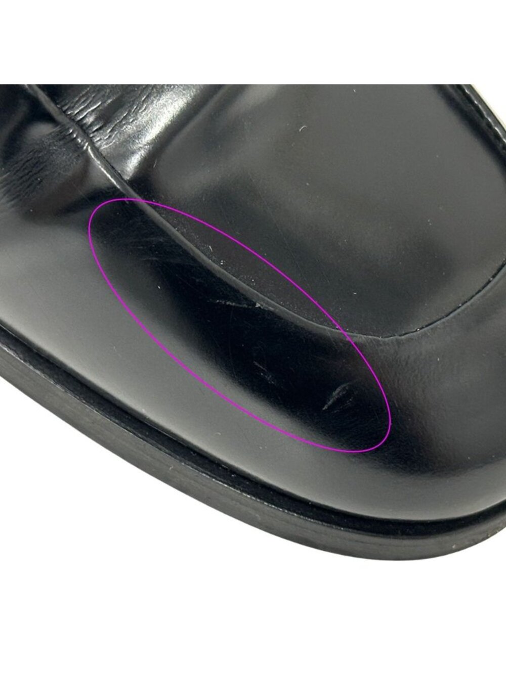 Prada Leather Shoes Triangle Logo Loafers Black 39 Simple - Picture 11 of 15
